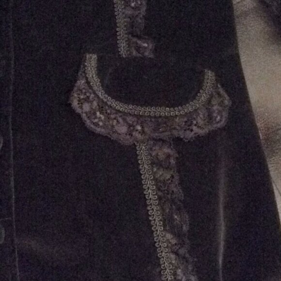 Black velvet Spin Doctor Steampunk Coat - Picture 9 of 9